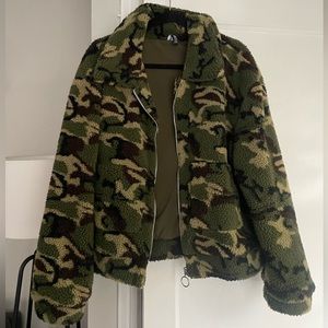 Camo Sherpa Jacket- Design Lab